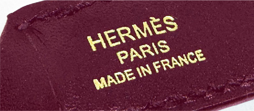 ブランドバッグのシリアル刻印の確認イメージ