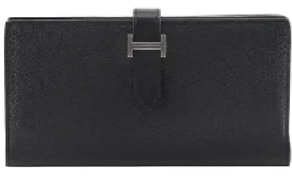 エルメス ベアン 黒 長財布