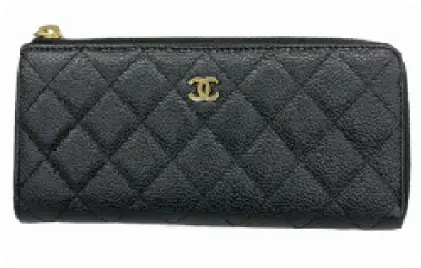 シャネル マトラッセ キャビアスキン ブラック 長財布